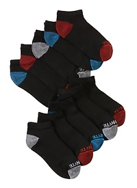 Boys 10 Pack Solid Low Cut Ankle Socks