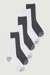 Toddler Boys Contrast Detail Crew Socks 6 Pack