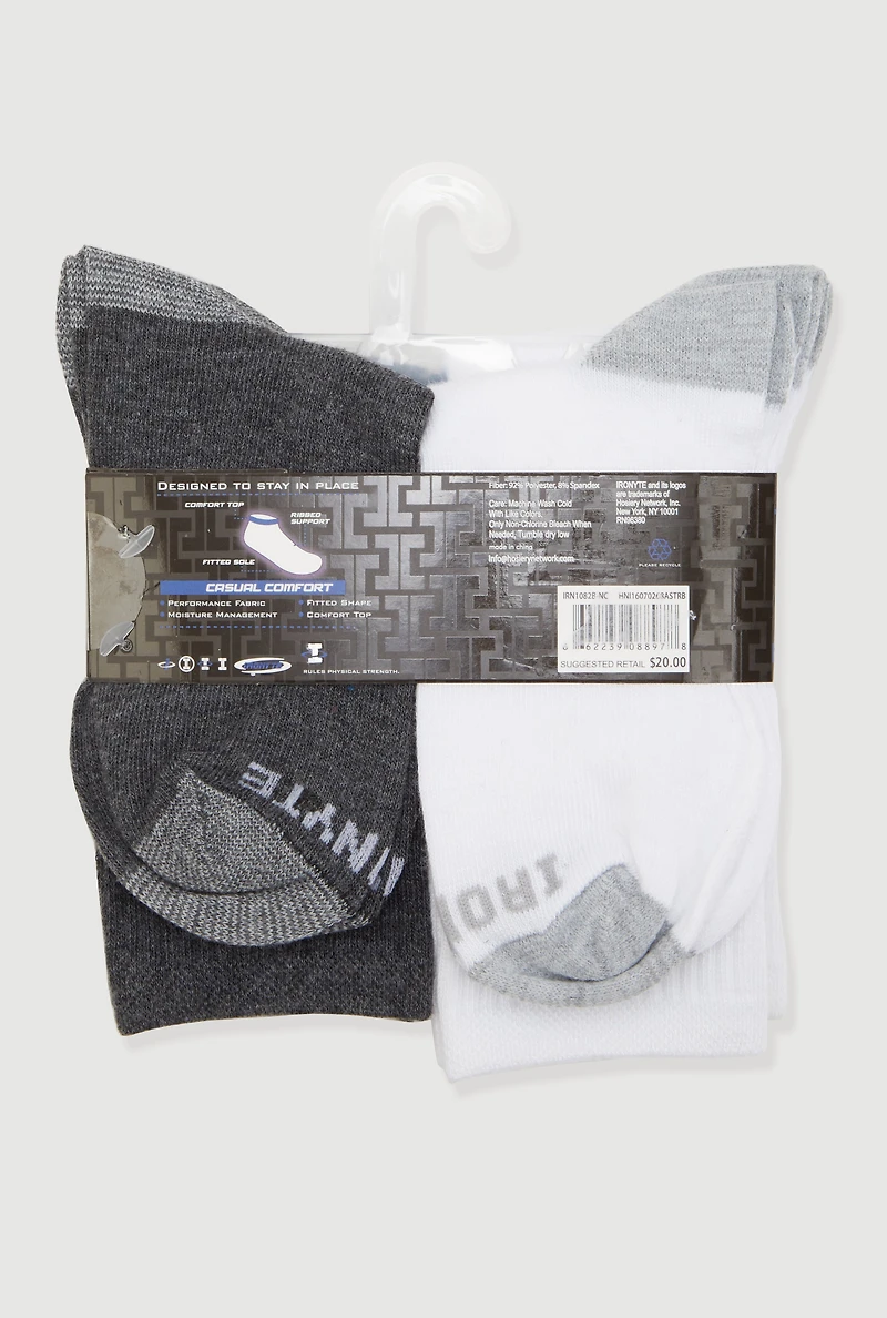 Boys Color Block Crew Socks 6 Pack, Multi