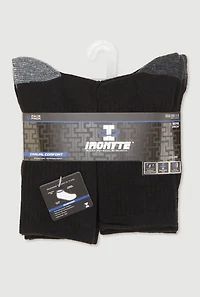 Boys Ribbed Knit Comfort Crew Socks Size 6 Pack, Black