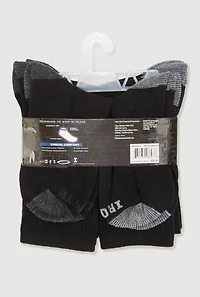 Boys Ribbed Knit Comfort Crew Socks Size 6 Pack, Black