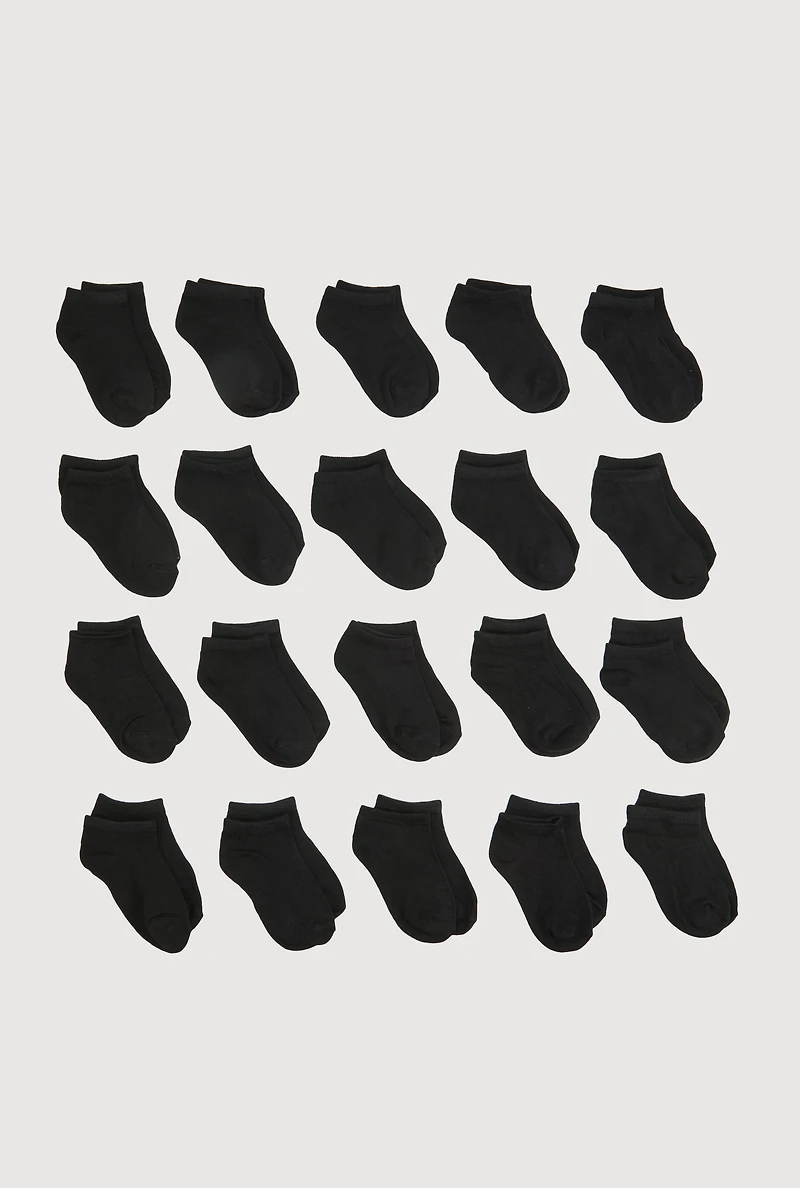 Boys Low Cut Socks Size 20 Pack Size 4-10