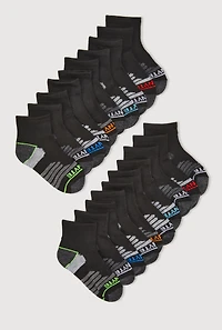 Toddler Boys Quarter Socks 20 Pack