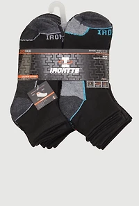Boys Contrast Trim Quarter Socks 20 Pack, Black