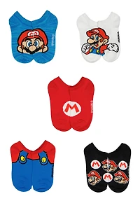 Boys Super Mario Socks 5 Pack, Multi