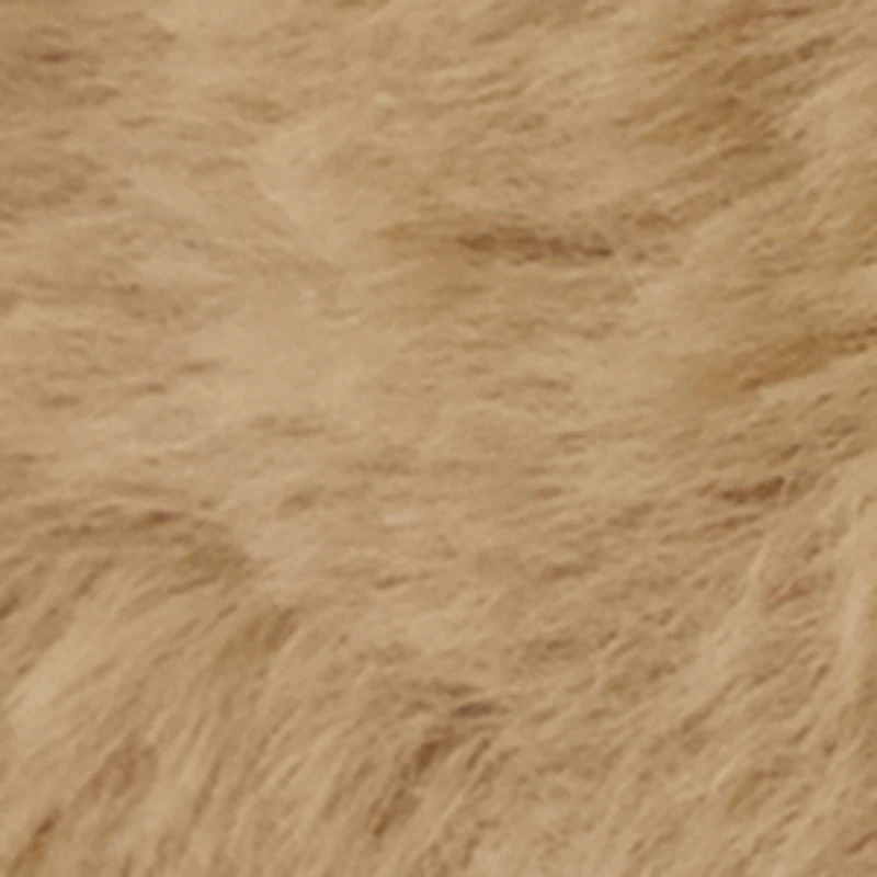 Girls Faux Fur Dog Slippers