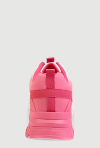 Womens Girls Ombre Chunky Sneakers, Pink,