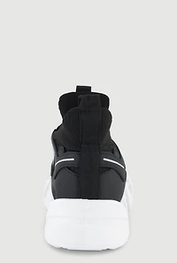 Womens Girls Slip On Chunky Lace Up Sneakers,