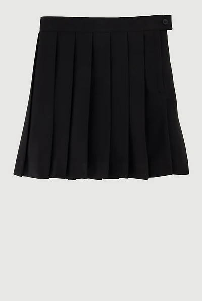 French Toast Girls 4-6x Midi Pleated Skirt, Black, Size 5