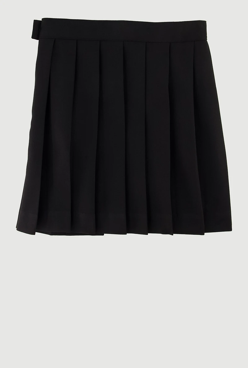French Toast Girls 4-6x Midi Pleated Skirt, Black, Size 5