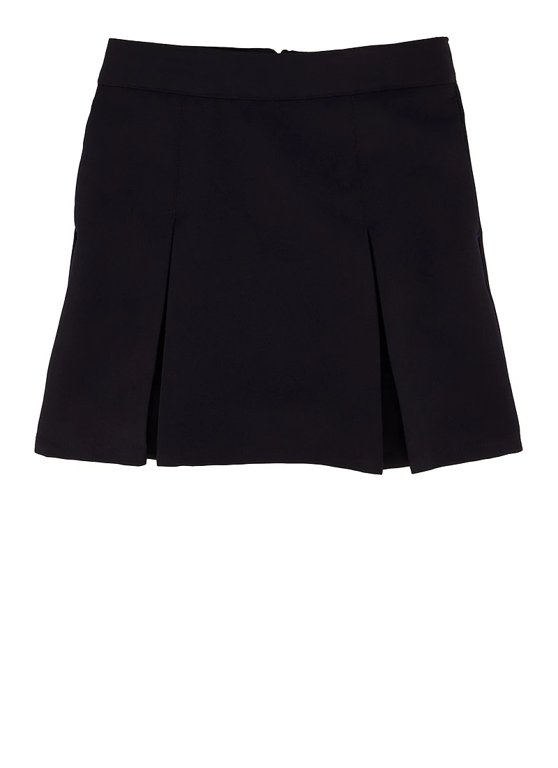 French Toast Girls 4-6x Box Pleated Skirt, Blue, Size 5