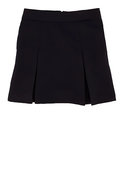 French Toast Girls 4-6x Box Pleated Skirt, Blue, Size 5