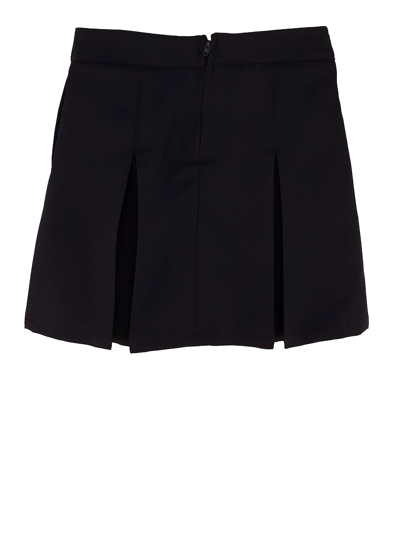 French Toast Girls 4-6x Box Pleated Skirt, Blue, Size 6