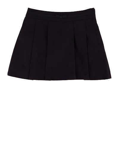 French Toast Girls 4-6x Bow Detail Pull On Pleated Skort, Blue, Size 4