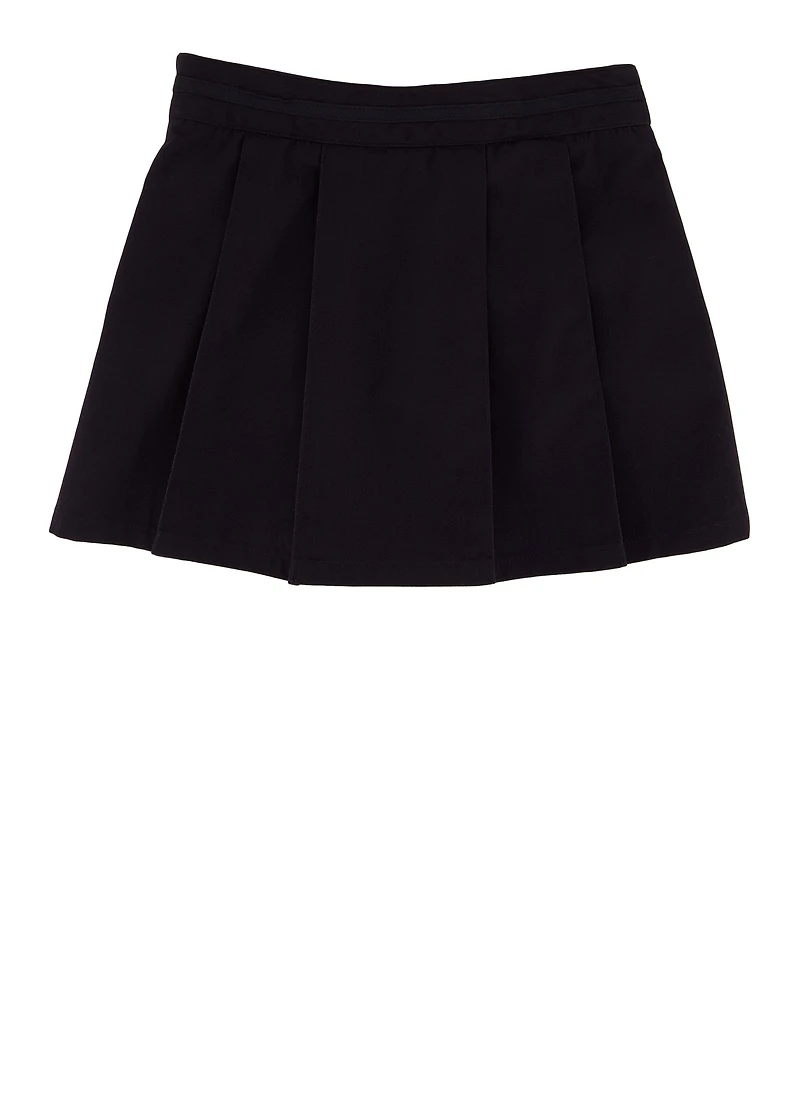 French Toast Girls 4-6x Bow Detail Pull On Pleated Skort, Blue, Size 6X