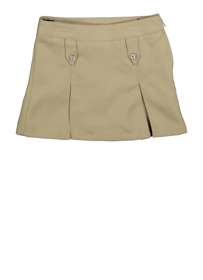 French Toast Girls 4-6x Kick Pleated Skort, Khaki, Size 6