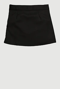 French Toast Girls 4-6x Two Tab Pleated Scooter Skirt, Black, Size 4