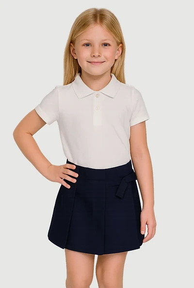Girls 4-6x Pleated Scooter Uniform Skort, Blue, Size 6