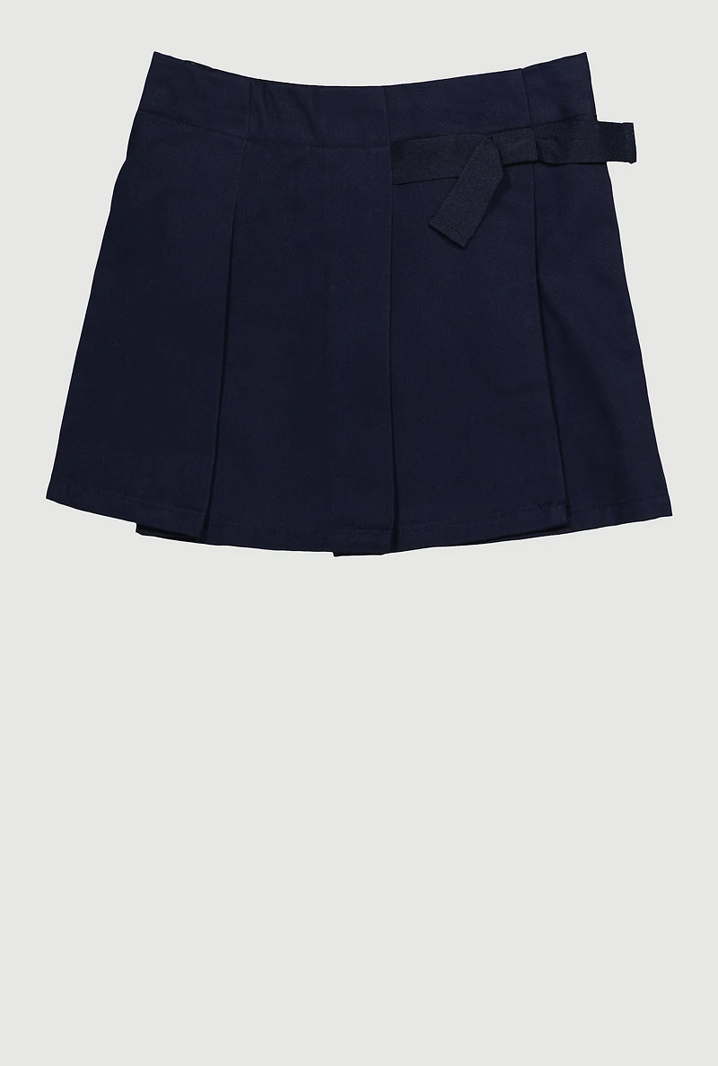 Girls 4-6x Pleated Scooter Uniform Skort, Blue, Size 6X