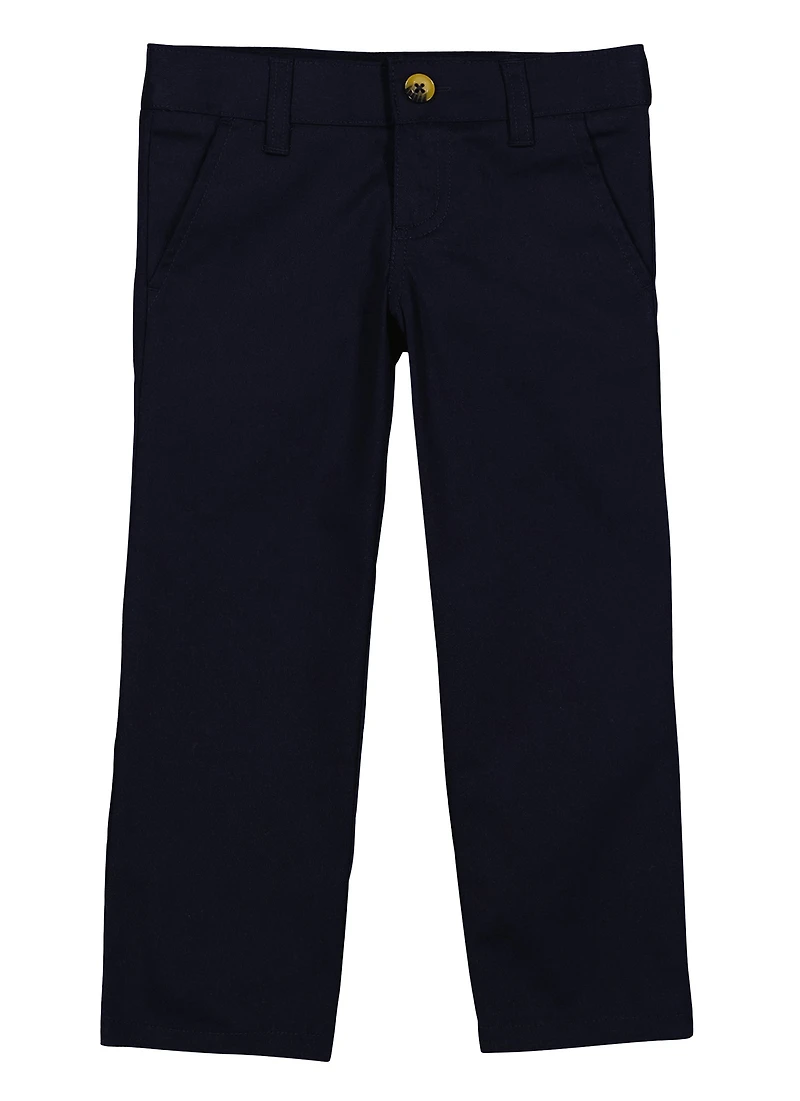 French Toast Girls 4-6x Solid Straight Leg Pants, Blue, Size 6X