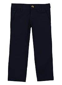 French Toast Girls 4-6x Solid Straight Leg Pants, Blue, Size 6X