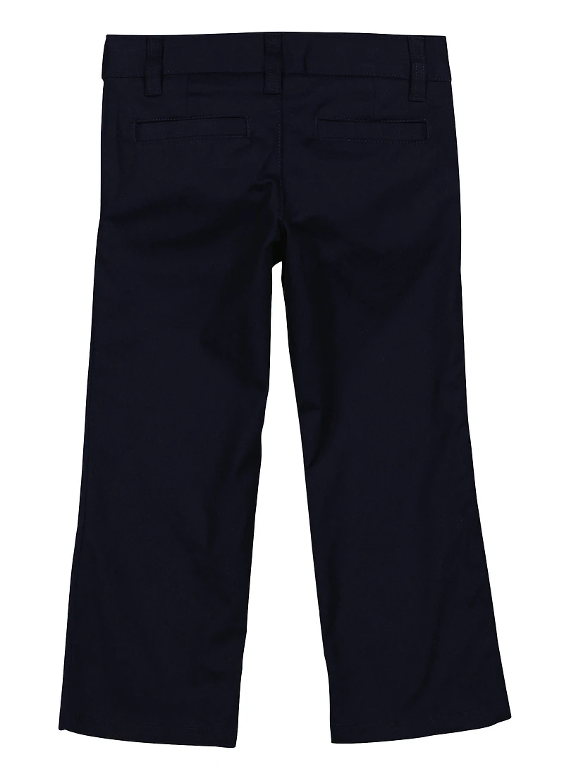 French Toast Girls 4-6x Solid Straight Leg Pants, Blue,