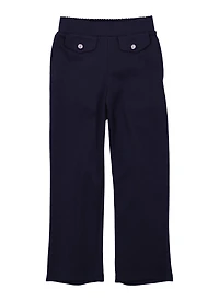 French Toast Girls 4-6x Rhinestone Faux Pocket Straight Leg Pants, Blue, Size 6-6X