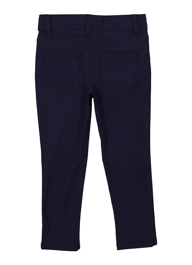French Toast Girls 4-6x Skinny Fit Pants, Blue, Size 4