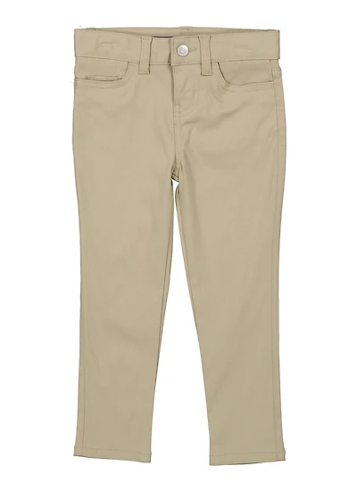 French Toast Girls 4-6x Stretch Skinny Leg Pants, Khaki, Size 6X