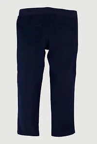 French Toast Girls 4-6x Mid Rise Stretchy Uniform Pants, Blue, Size 6