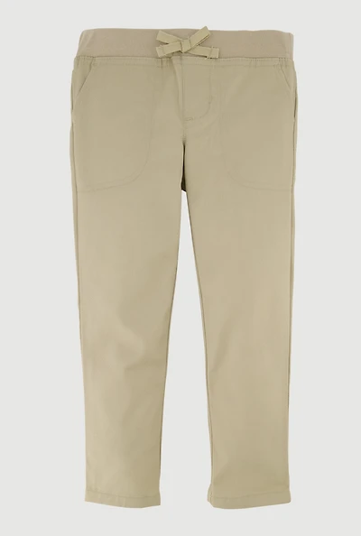French Toast Girls 4-6x Slim Straight Leg Khaki Pants, Khaki, Size 6