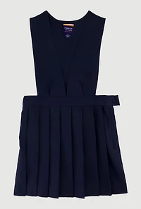 French Toast Girls 4-6x Pleated Sleeveless V-Neck Jumper, Blue, Size 6