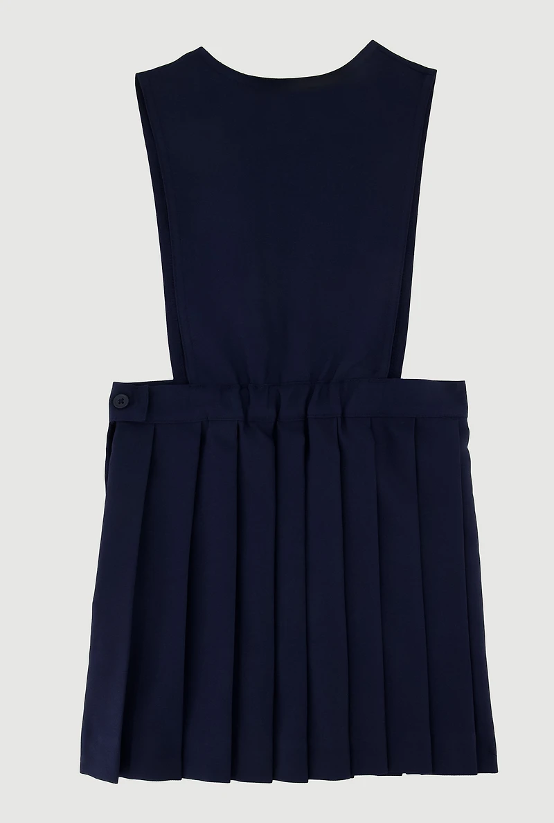 French Toast Girls 4-6x Pleated Sleeveless V-Neck Jumper