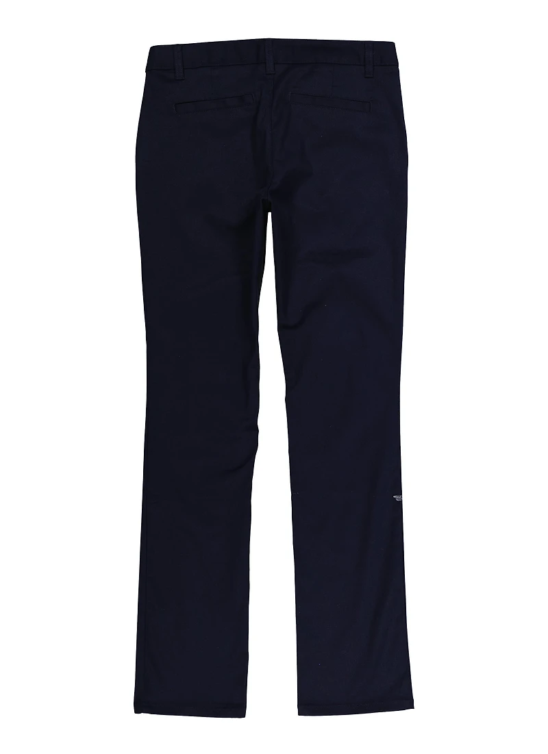 French Toast Junior Solid Straight Leg Pants, Blue, Size 4