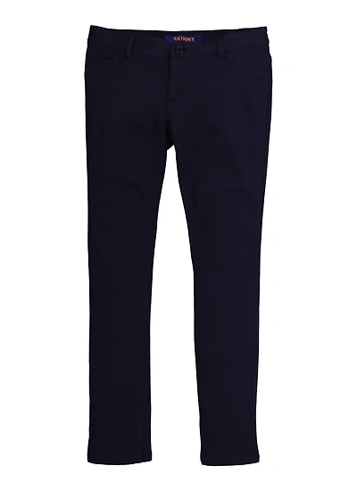 French Toast Junior Stretch Skinny Leg Pants, Blue, Size 12