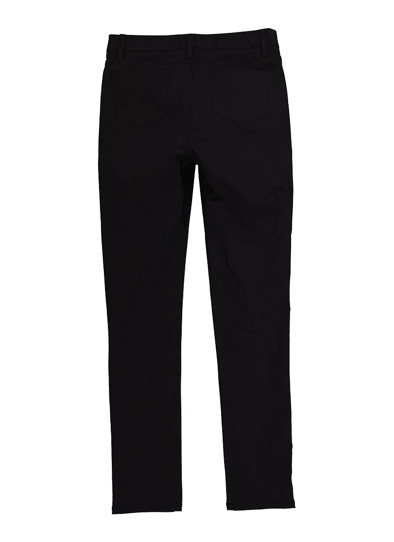 French Toast Junior 5 Pocket Skinny Pants, Black, Size 10