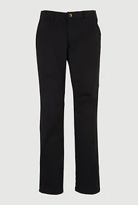 French Toast Junior Twill Straight Leg Uniform Pants, Black, Size 14