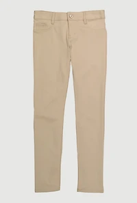 French Toast Junior Girls Stretch Skinny Khaki Pants, Khaki,