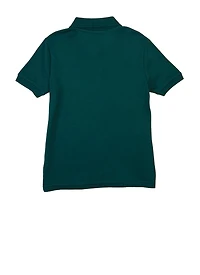 French Toast Girls 7-16 Solid Picot Collar Polo Shirt, Green, Size 10-12