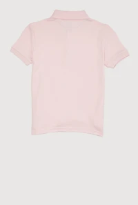 French Toast Girls 7-16 Short Sleeves Picot Collar Polo Shirt, Pink,