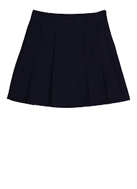 French Toast Girls 7-14 Solid Pleated Skirt, Blue, Size 12