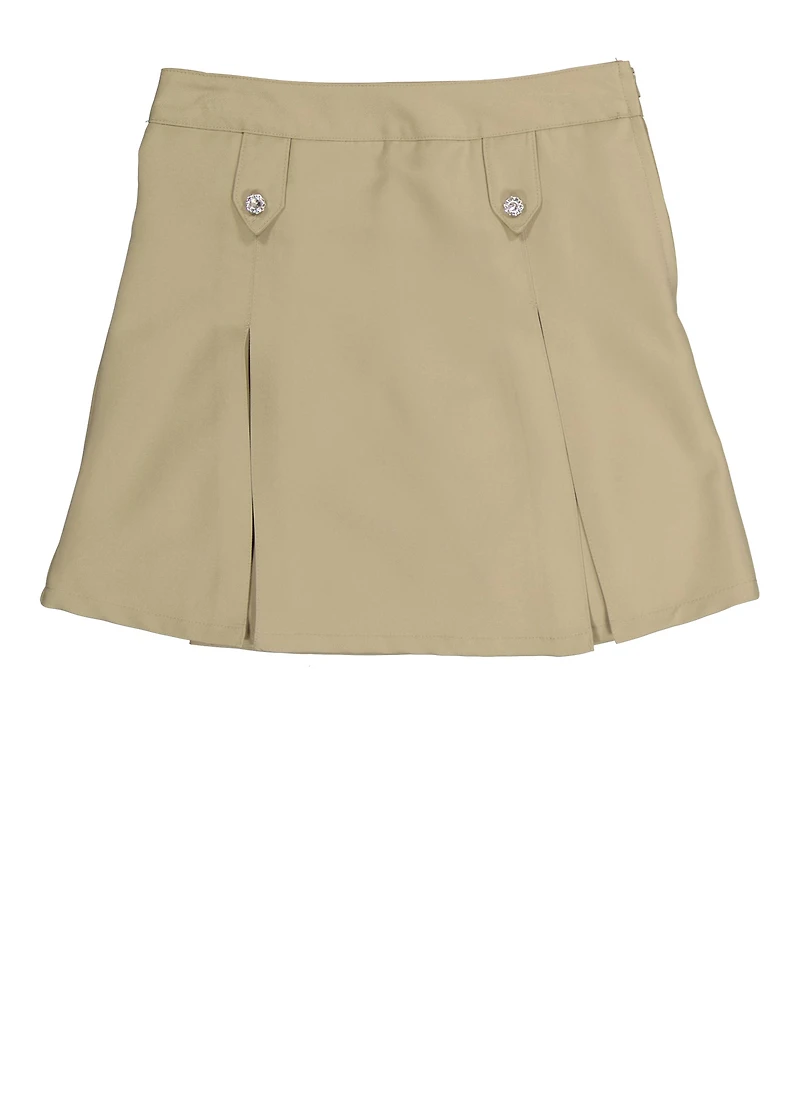 French Toast Girls 7-14 Rhinestone Detail Scooter Skirt