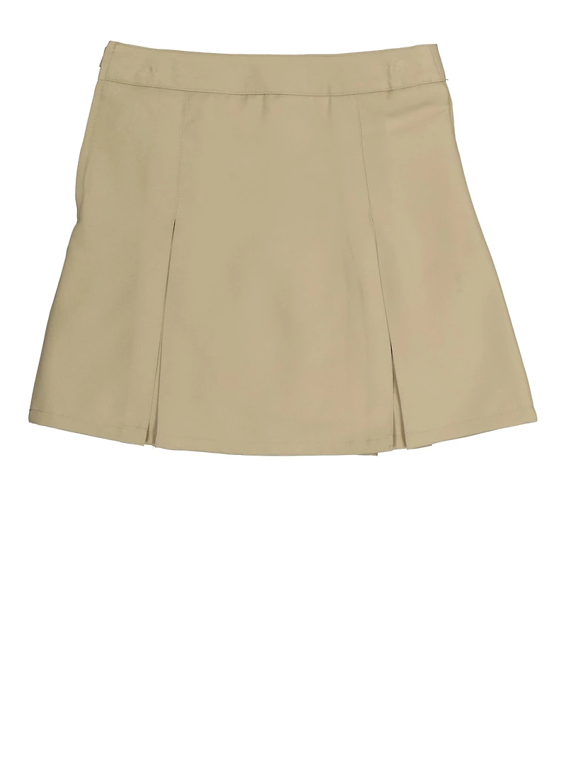 French Toast Girls 7-14 Rhinestone Detail Scooter Skirt, Khaki, Size 8
