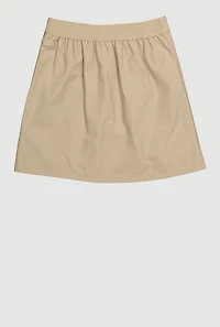 Girls 7-14 Pleated Uniform Scooter Skirt, Khaki, Size 7