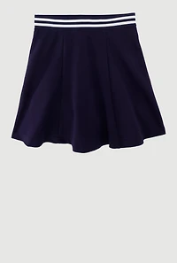 French Toast Girls 7-16 Varsity Stripe Pleated Midi Uniform Skirt, Blue, Size 14-16