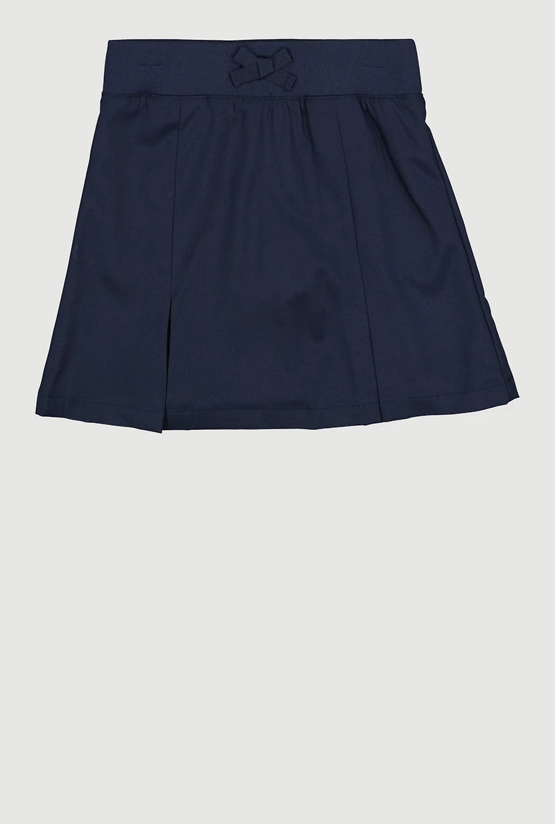 French Toast Girls 7-14 Faux Drawstring Pull On Pleated Skort