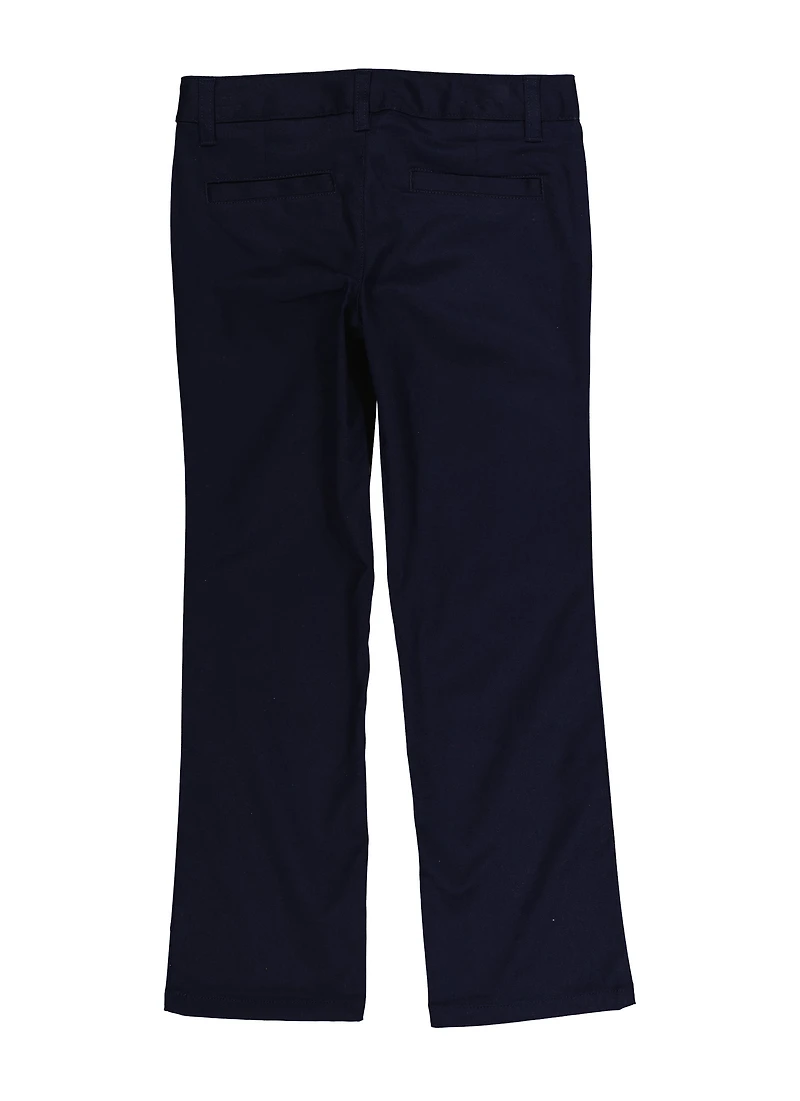 French Toast Girls 7-14 Solid Straight Leg Pants
