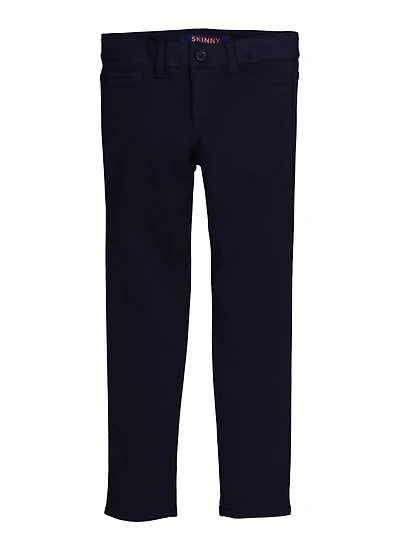 French Toast Girls 7-14 Solid Skinny Leg Khaki Pants, Blue, Size 14
