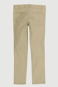 French Toast Girls 7-16 Solid Skinny Leg Pants, Khaki, Size 10