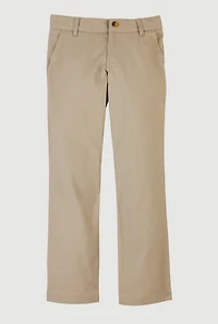 French Toast Girls 7-14 Straight Leg Khaki Pants, Khaki, Size 10